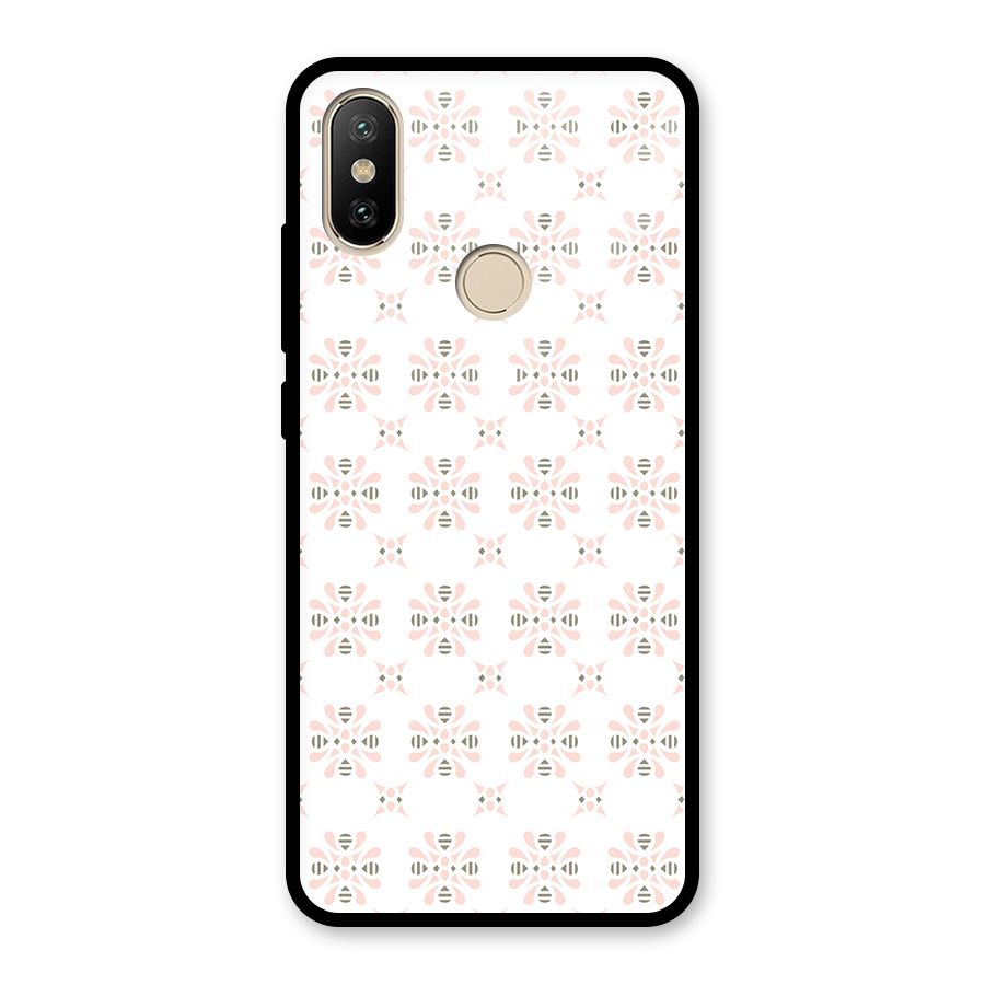 Pink Floral Pattern Glass Back Case for Redmi A2