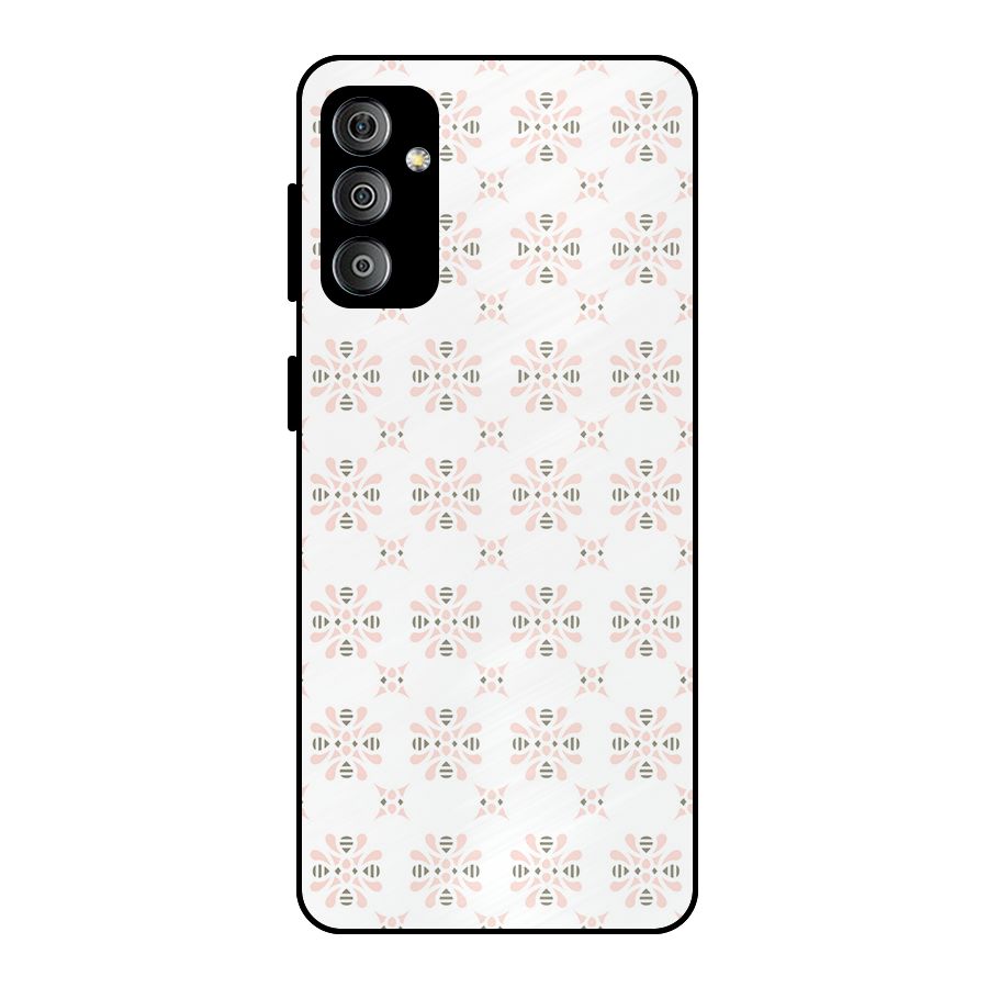 Pink Floral Pattern Metal Back Case for Galaxy F23