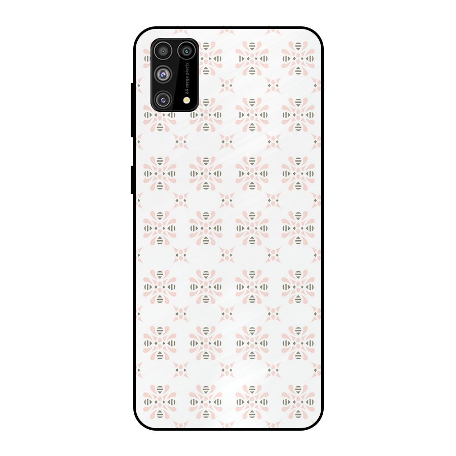 Pink Floral Pattern Metal Back Case for Galaxy F41