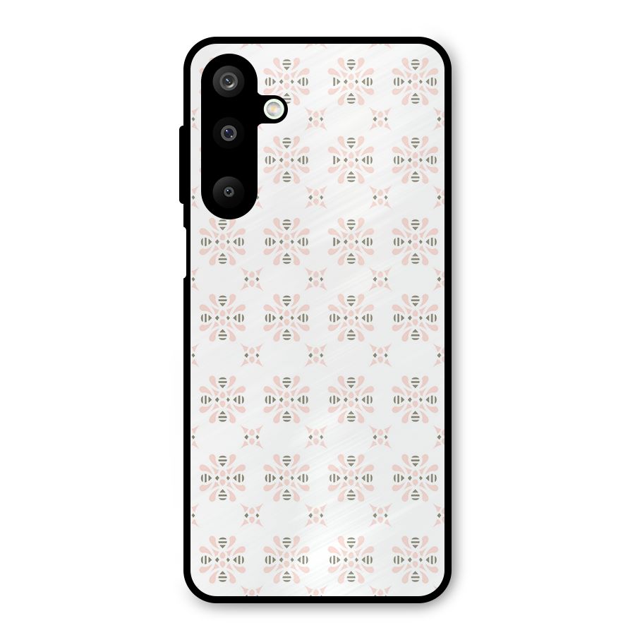 Pink Floral Pattern Metal Back Case for Galaxy M16