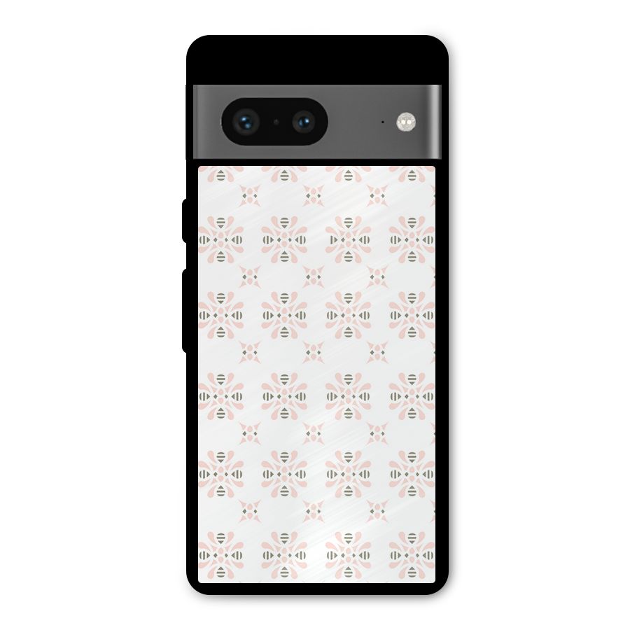 Pink Floral Pattern Metal Back Case for Google Pixel 7