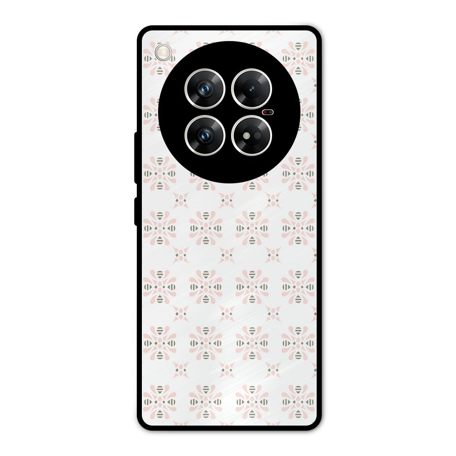 Pink Floral Pattern Metal Back Case for Infinix Zero 40 5G