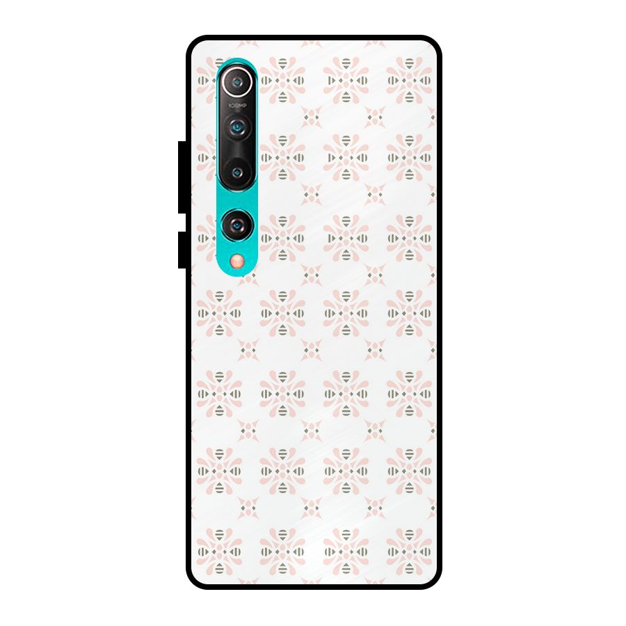 Pink Floral Pattern Metal Back Case for Mi 10