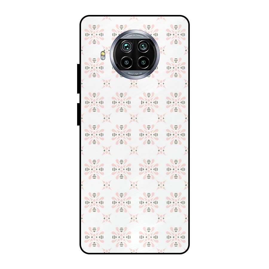 Pink Floral Pattern Metal Back Case for Mi 10i