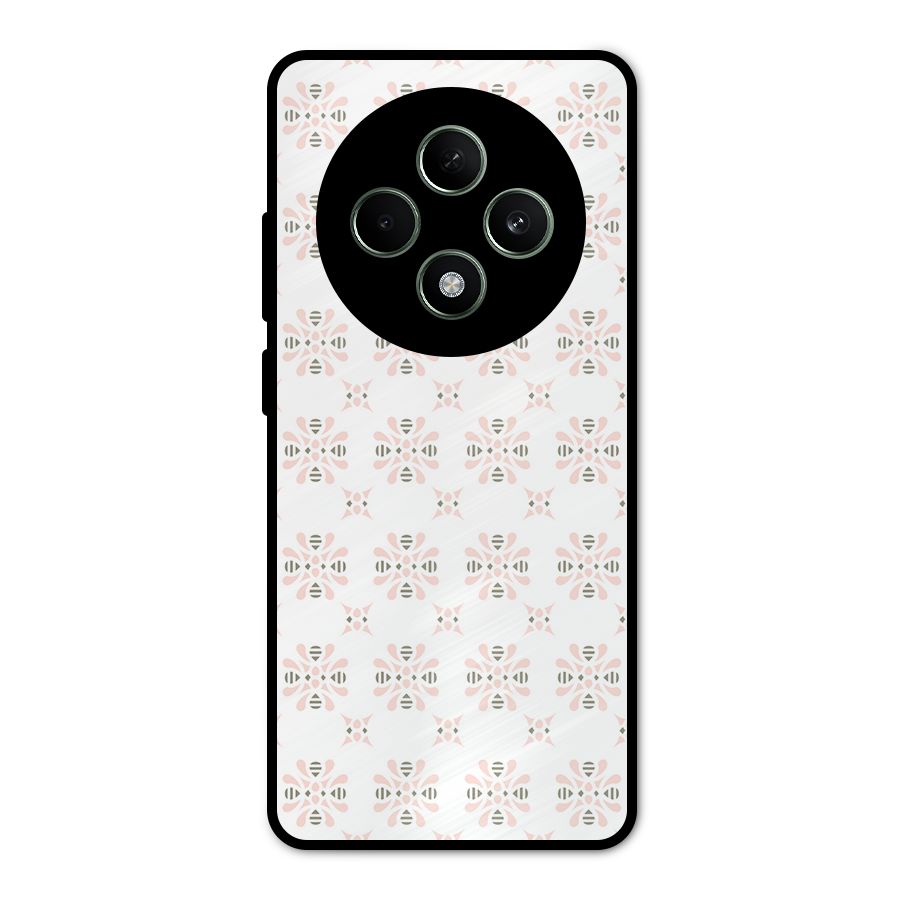 Pink Floral Pattern Metal Back Case for Oppo F27