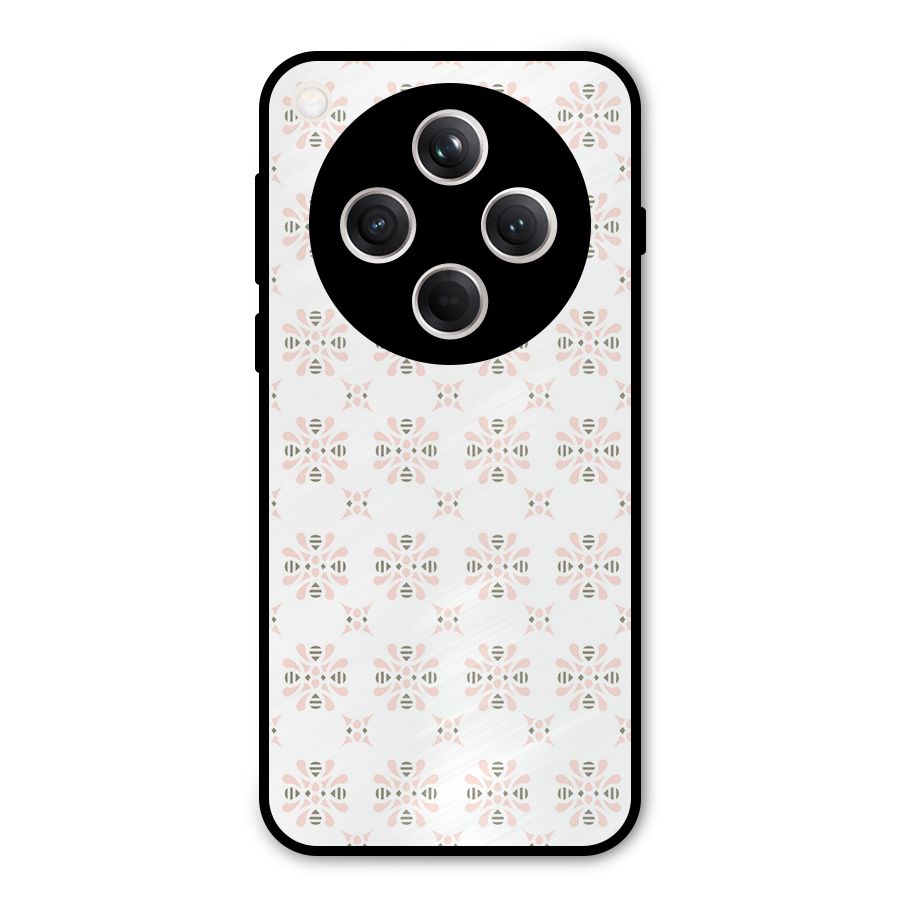 Pink Floral Pattern Metal Back Case for Oppo Find X8