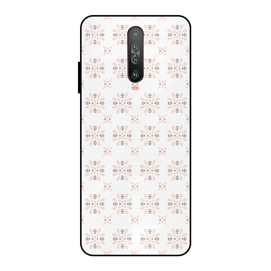Pink Floral Pattern Metal Back Case for Poco X2