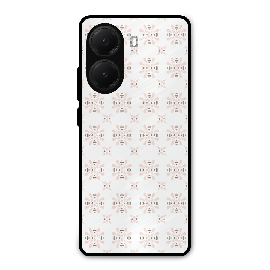 Pink Floral Pattern Metal Back Case for Poco X7 Pro