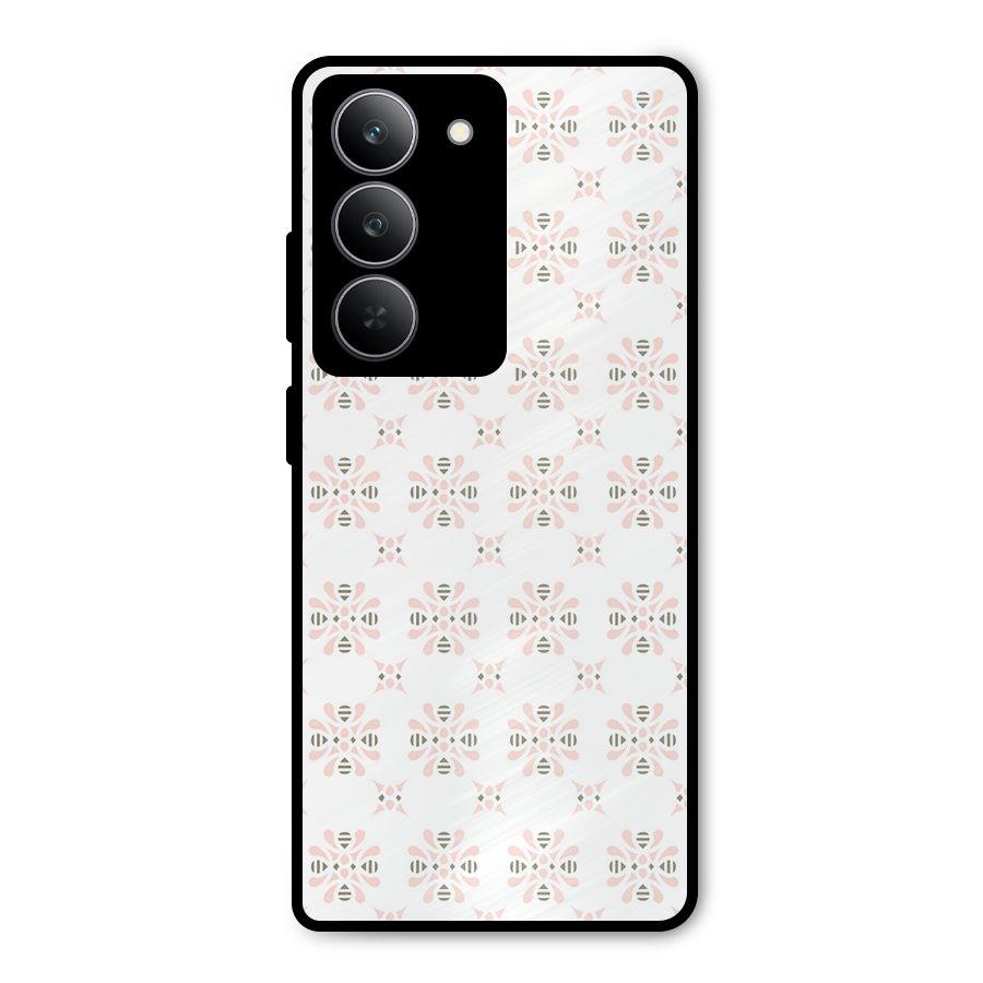 Pink Floral Pattern Metal Back Case for Realme 14x