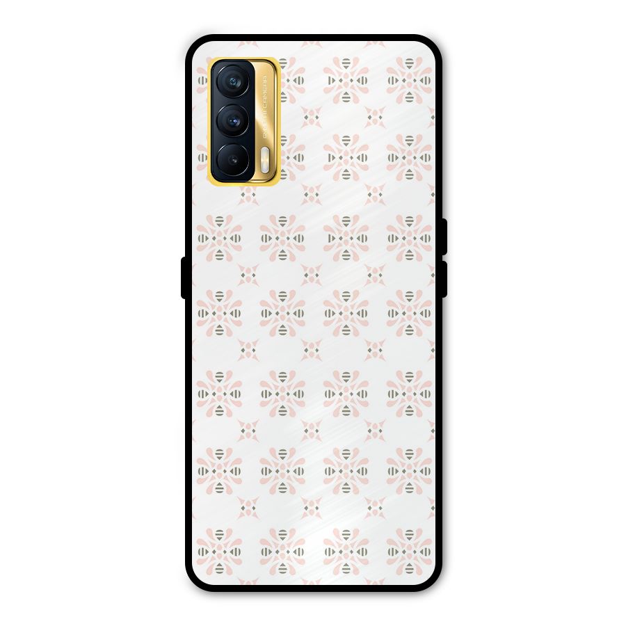 Pink Floral Pattern Metal Back Case for Realme X7