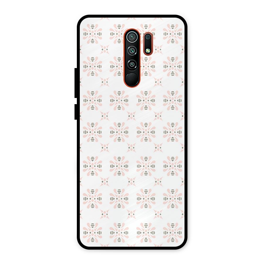 Pink Floral Pattern Metal Back Case for Redmi 9 Prime