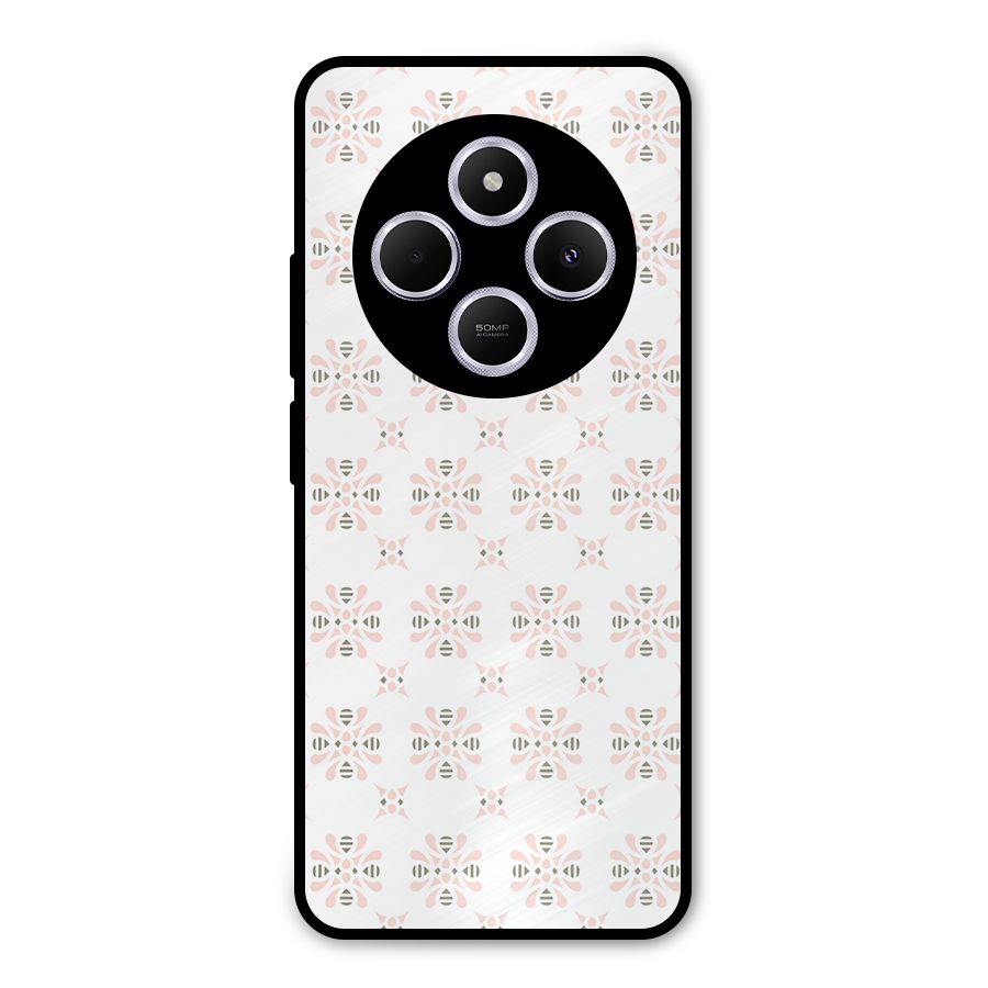 Pink Floral Pattern Metal Back Case for Redmi A4