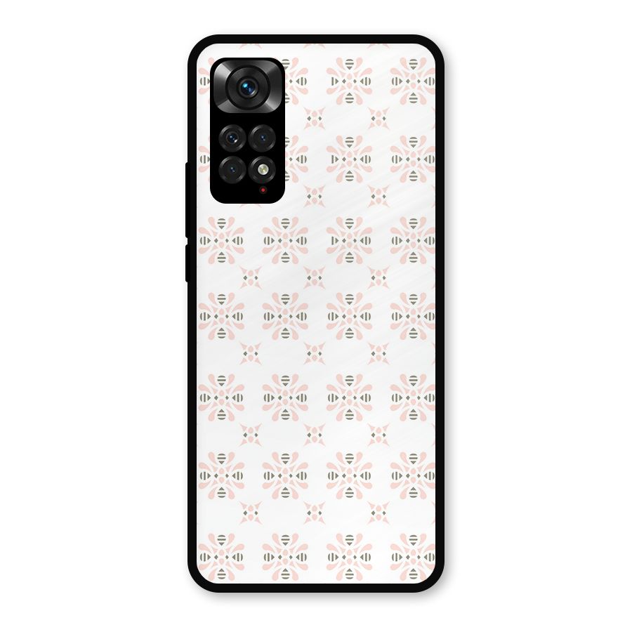 Pink Floral Pattern Metal Back Case for Redmi Note 11s