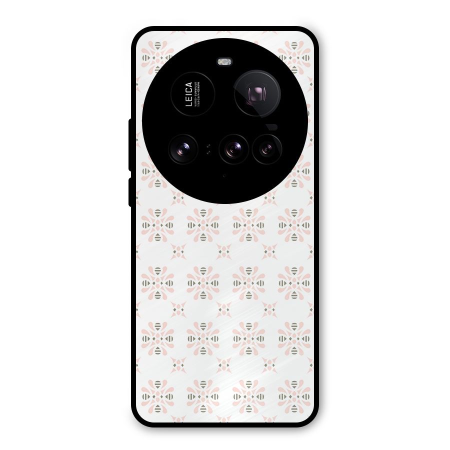 Pink Floral Pattern Metal Back Case for Xiaomi 15 Ultra