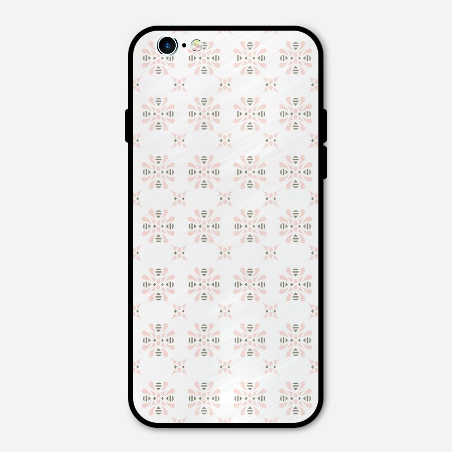Pink Floral Pattern Metal Back Case for iPhone 6 6s