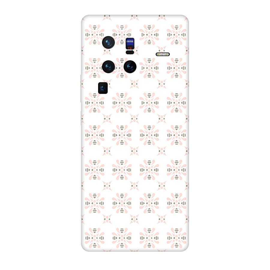 Pink Floral Pattern Original Polycarbonate Back Case for Vivo X80