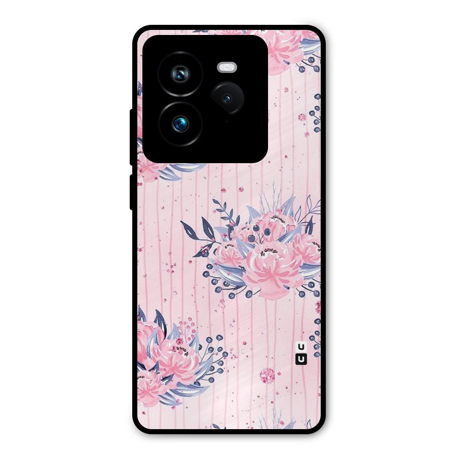 Pink Floral and Stripes Metal Back Case for Realme GT 7 Pro