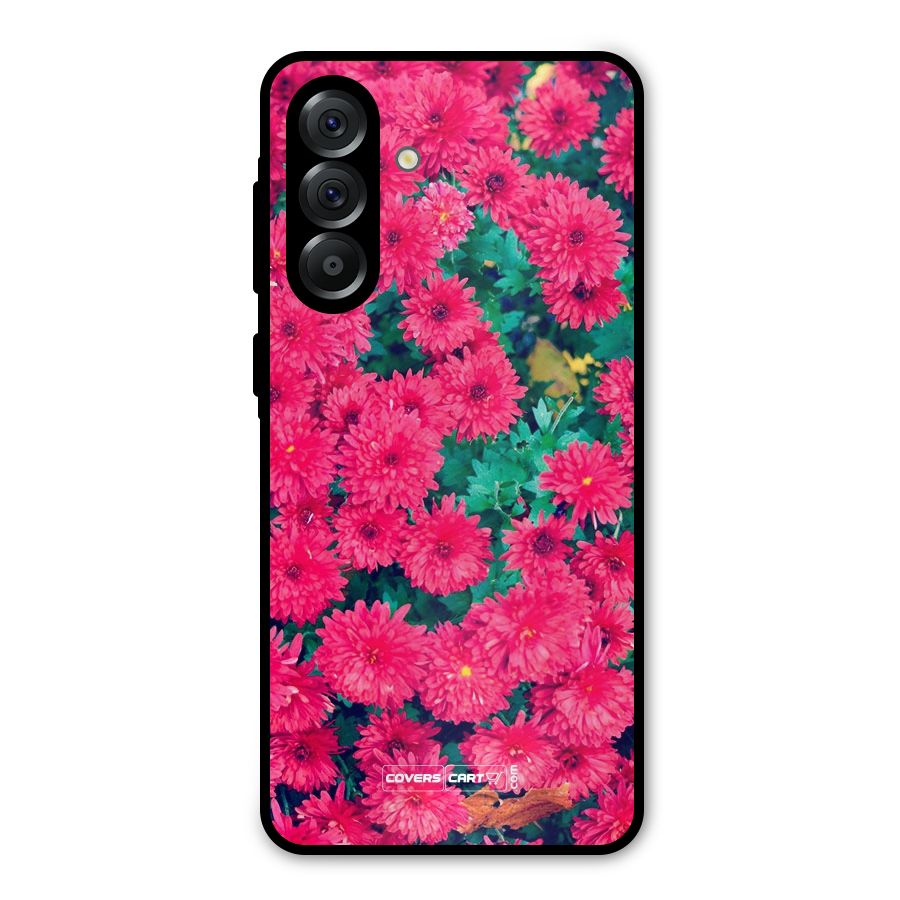 Pink Flowers Metal Back Case for Galaxy A36