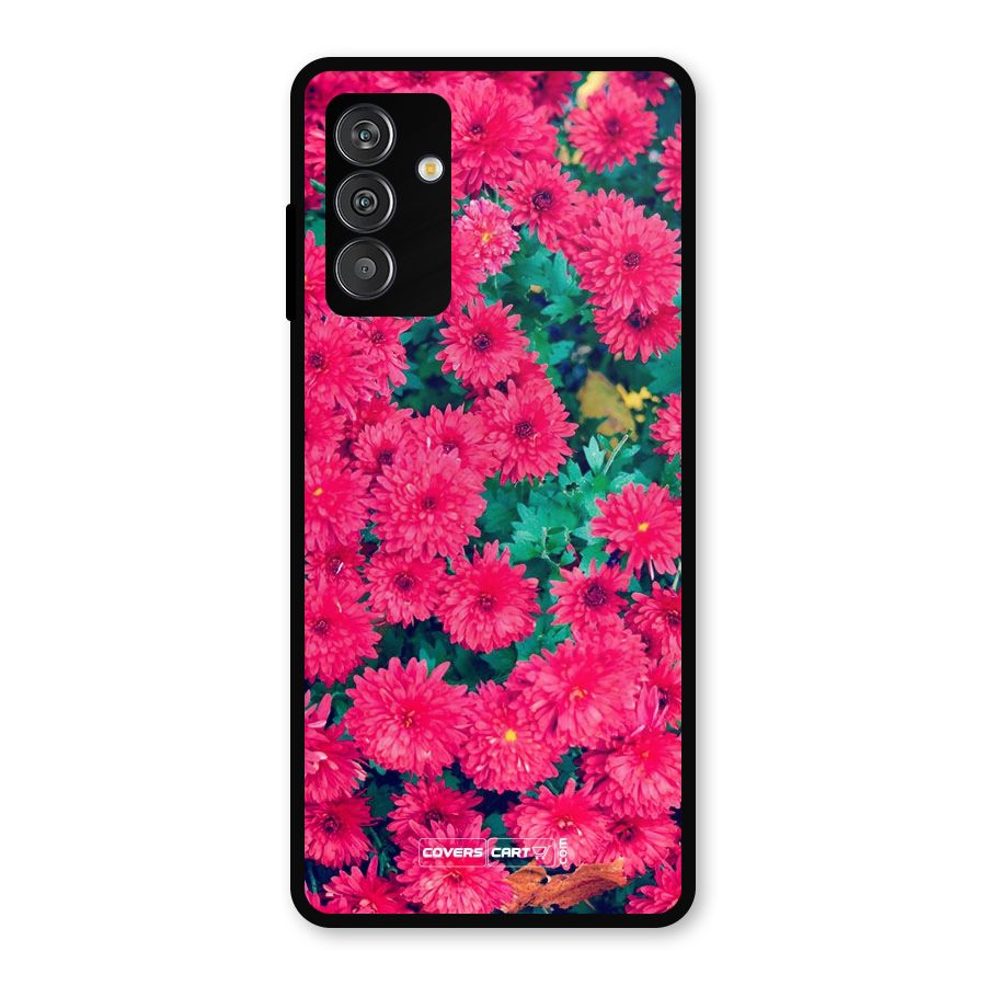 Pink Flowers Metal Back Case for Galaxy F13