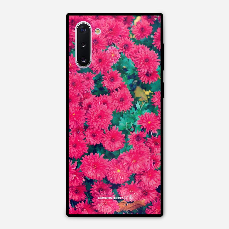 Pink Flowers Metal Back Case for Galaxy Note 10