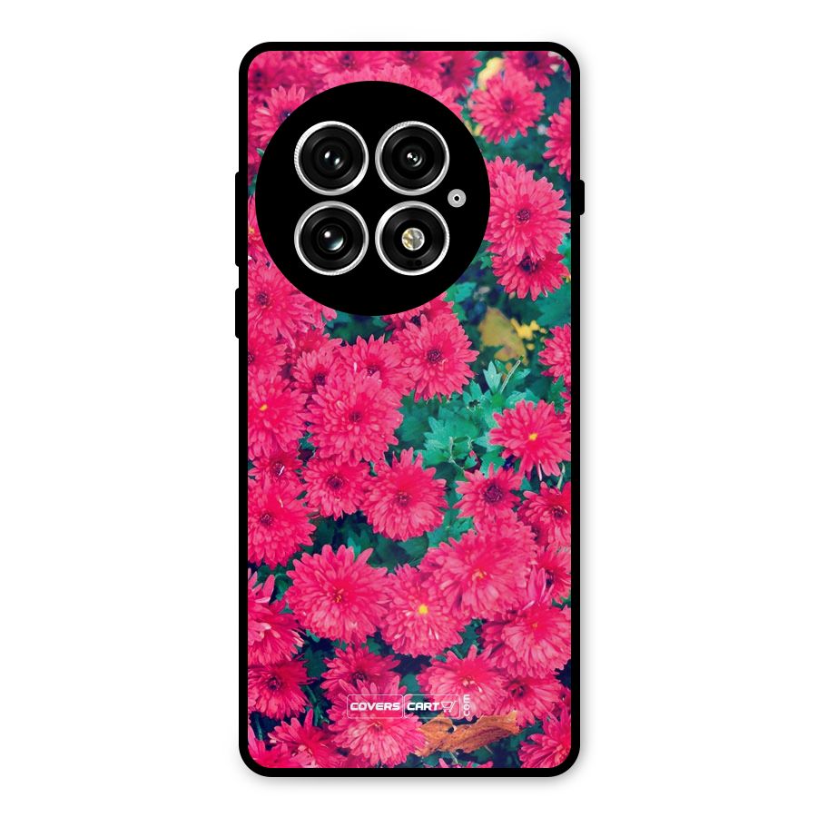 Pink Flowers Metal Back Case for OnePlus 13