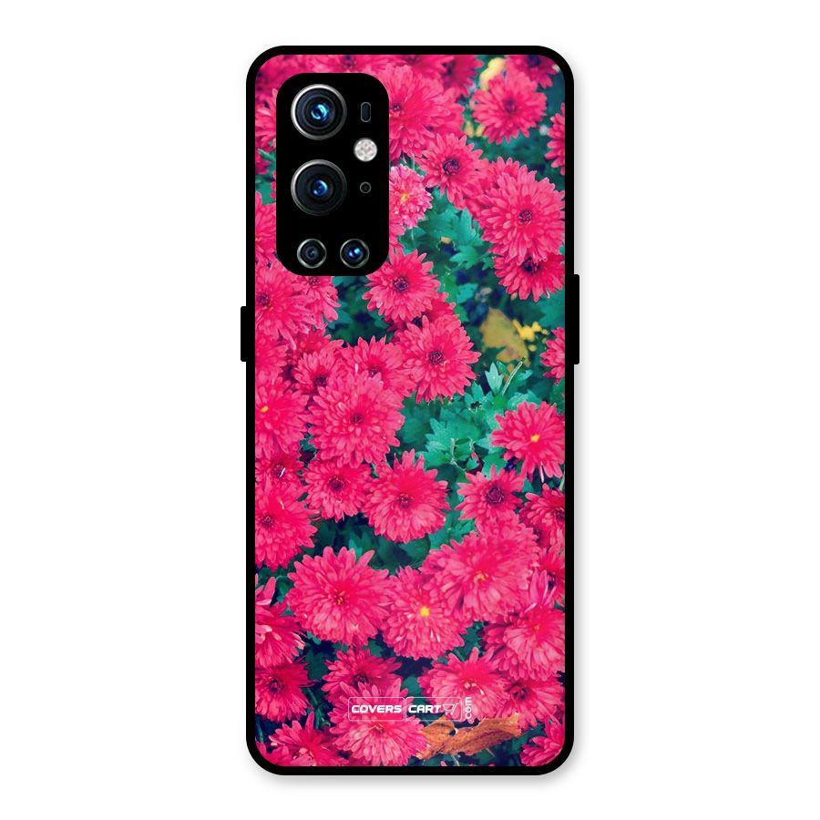 Pink Flowers Metal Back Case for OnePlus 9 Pro