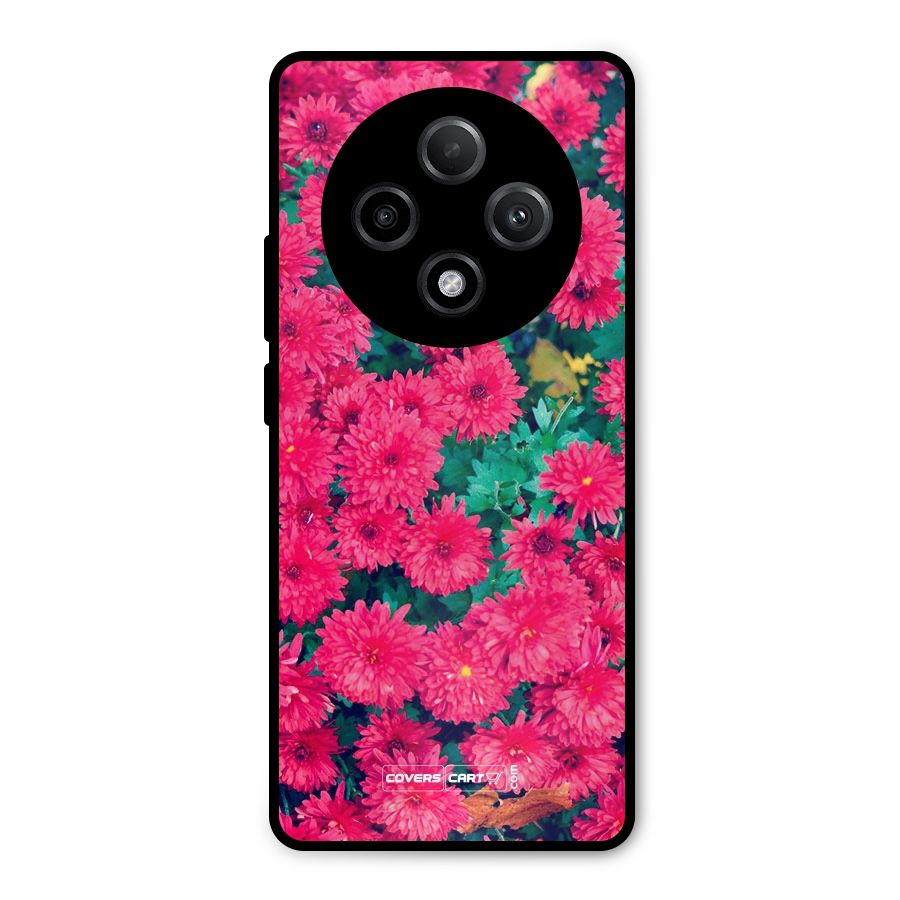 Pink Flowers Metal Back Case for Oppo F27 Pro Plus