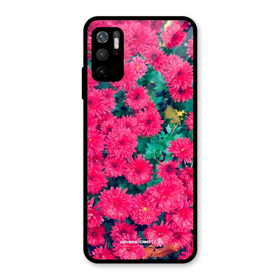 Pink Flowers Metal Back Case for Redmi Note 10T 5G