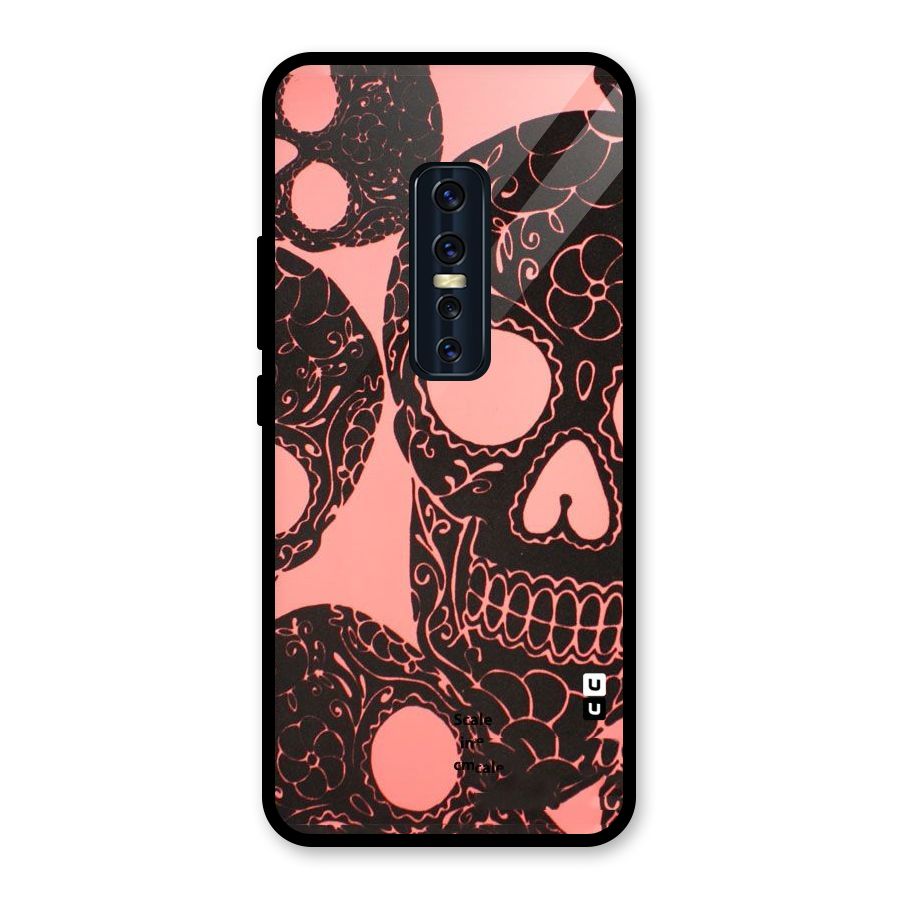 Pink Head Glass Back Case for Vivo V17 Pro