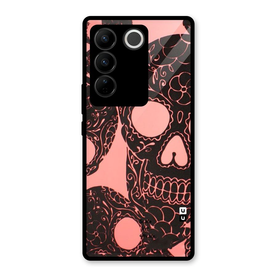Pink Head Glass Back Case for Vivo V27 Pro