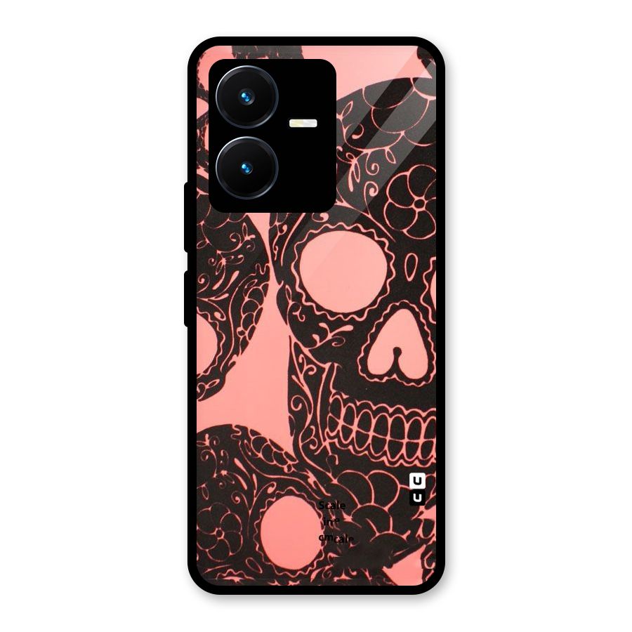 Pink Head Glass Back Case for Vivo Y22s