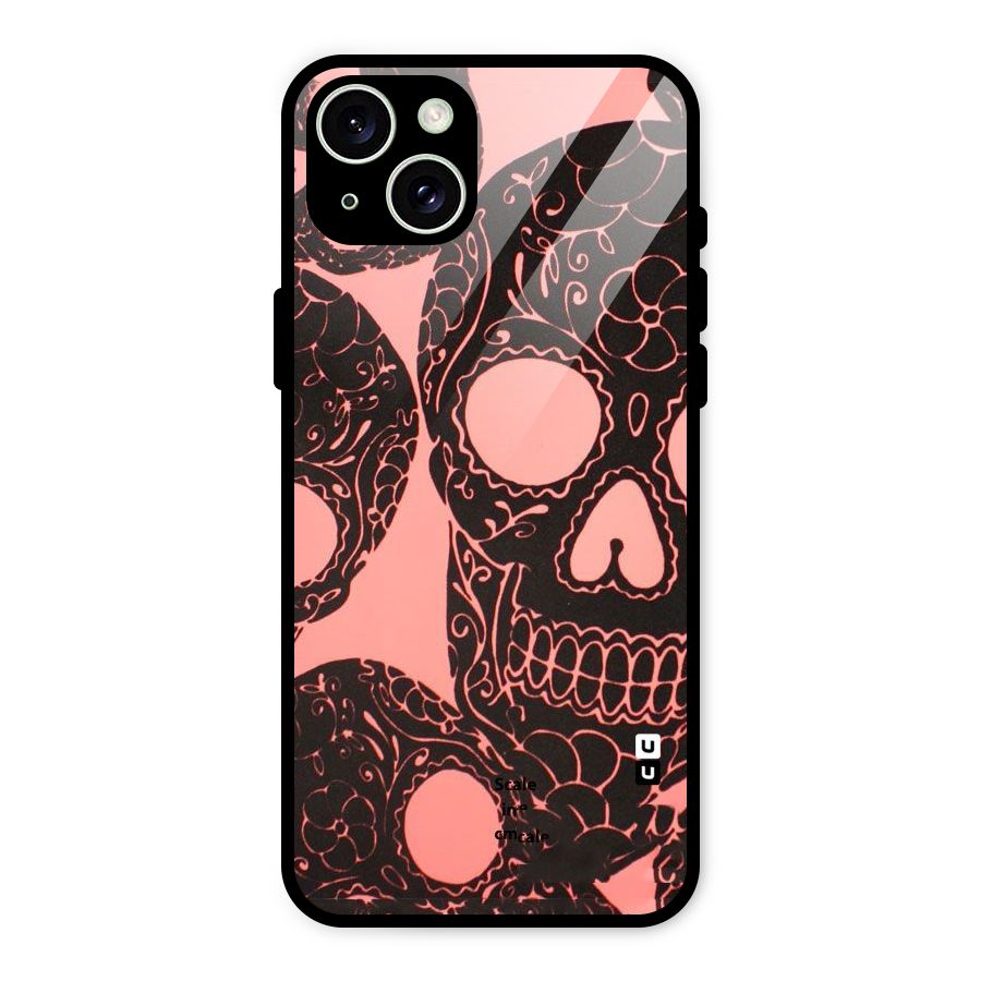 Pink Head Glass Back Case for iPhone 15 Plus