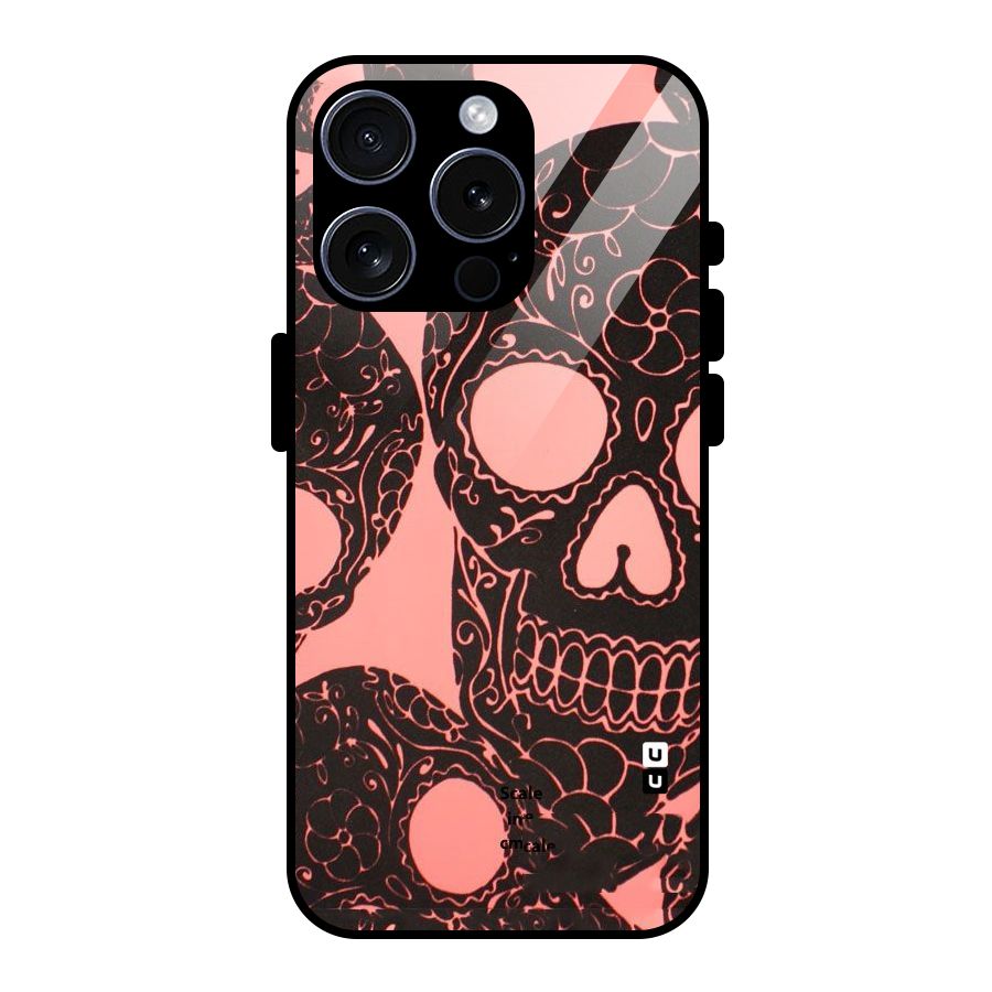 Pink Head Glass Back Case for iPhone 15 Pro