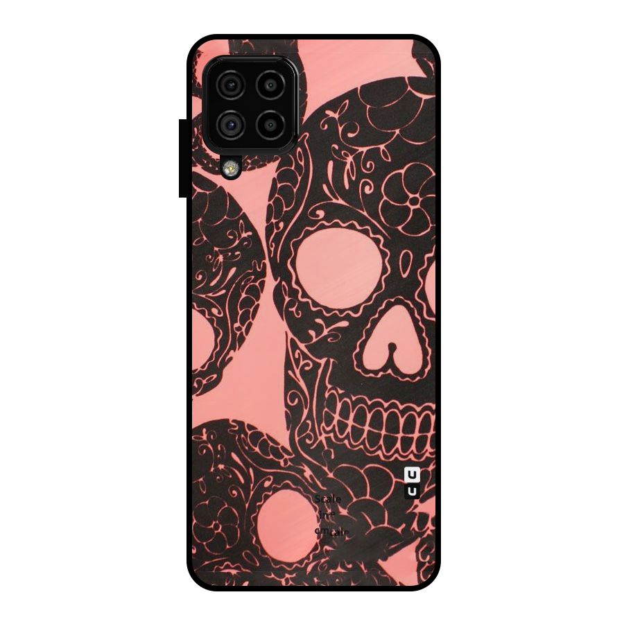 Pink Head Metal Back Case for Galaxy A22 4G