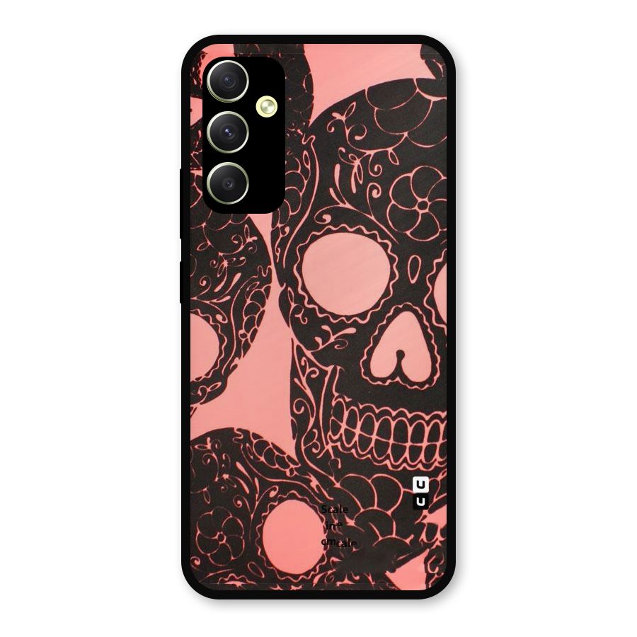 Pink Head Metal Back Case for Galaxy A34