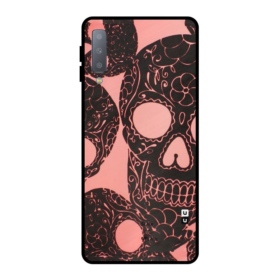 Pink Head Metal Back Case for Galaxy A7 (2018)