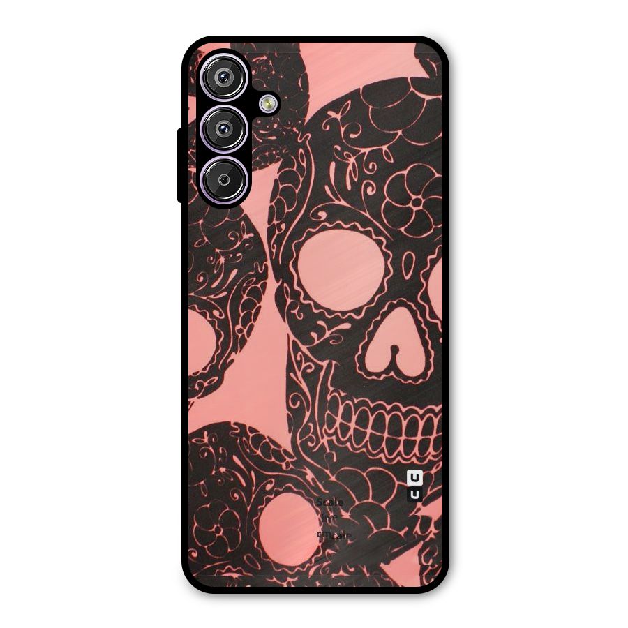 Pink Head Metal Back Case for Galaxy M15