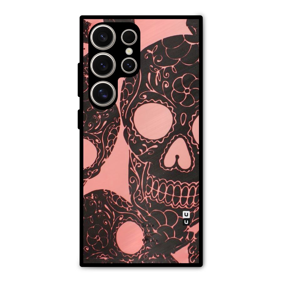 Pink Head Metal Back Case for Galaxy S24 Ultra