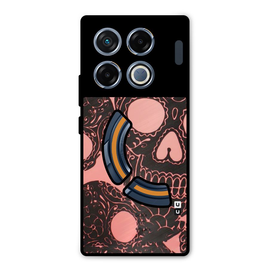 Pink Head Metal Back Case for Infinix GT 20 Pro
