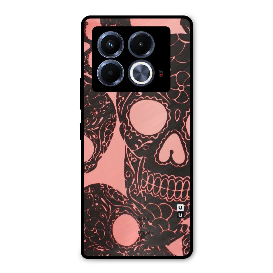 Pink Head Metal Back Case for Infinix Note 40 5G