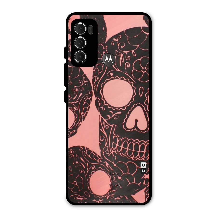 Pink Head Metal Back Case for Moto G60