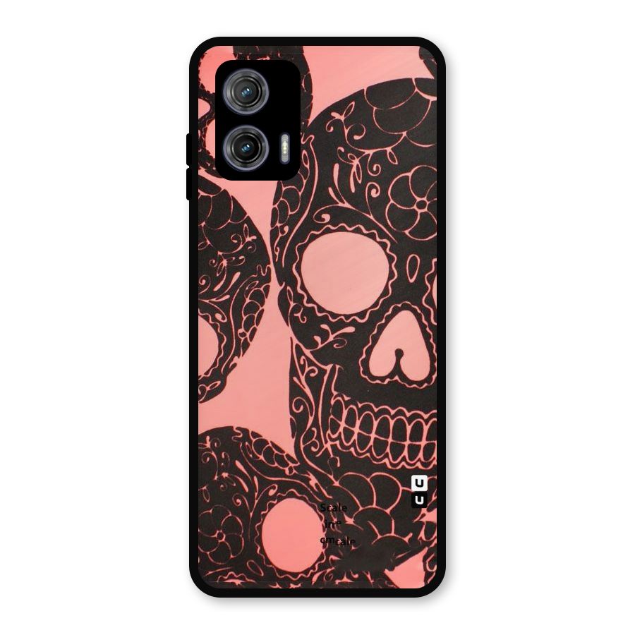 Pink Head Metal Back Case for Moto G73