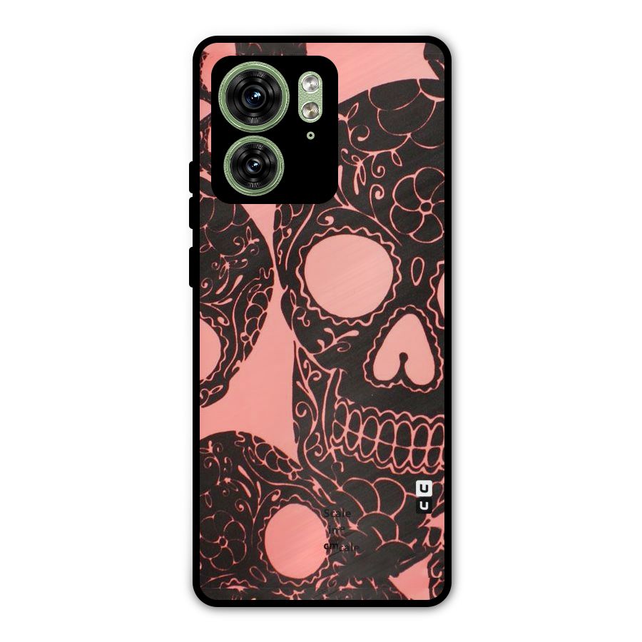 Pink Head Metal Back Case for Motorola Edge 40 5G