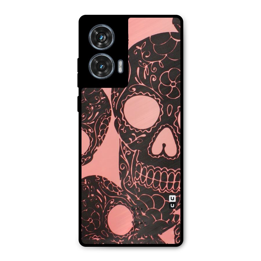Pink Head Metal Back Case for Motorola Edge 50 Fusion