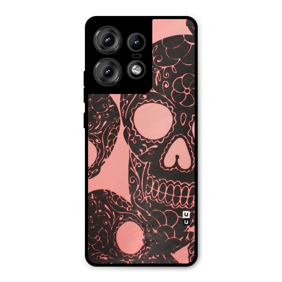 Pink Head Metal Back Case for Motorola Edge 50 Pro