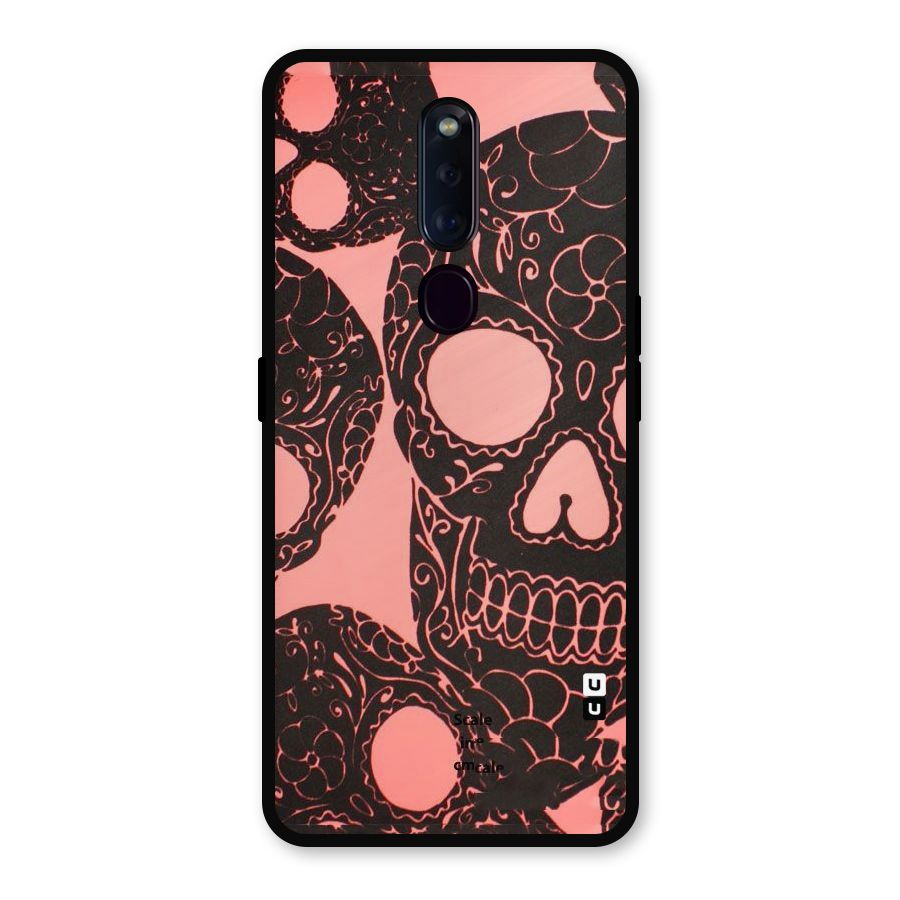 Pink Head Metal Back Case for Oppo F11 Pro