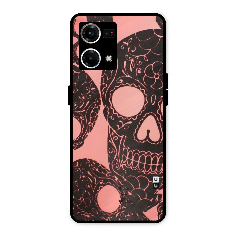 Pink Head Metal Back Case for Oppo F21s Pro 4G