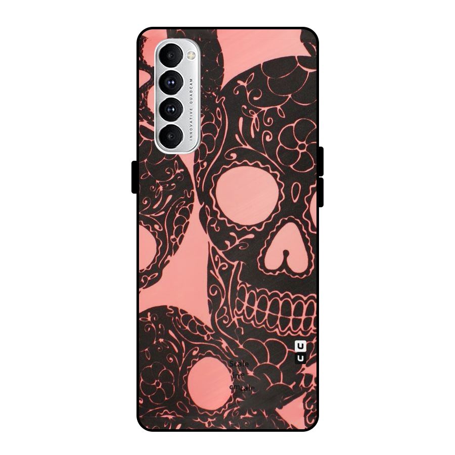 Pink Head Metal Back Case for Oppo Reno4 Pro