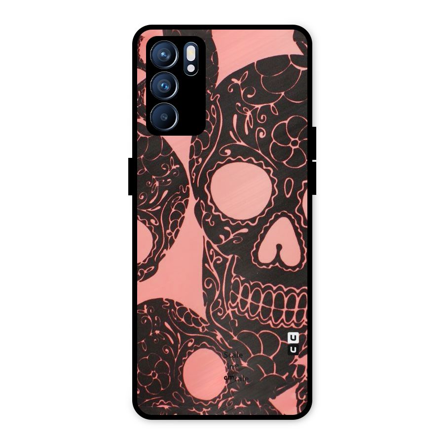 Pink Head Metal Back Case for Oppo Reno6 5G