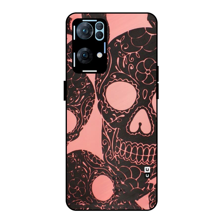Pink Head Metal Back Case for Oppo Reno7 Pro 5G